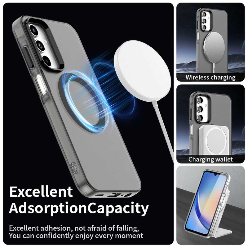 Laptop, Telefoane si Tablete - Telefoane mobile si accesorii - Accesorii Telefoane - Huse telefoane - Husa pentru Samsung Galaxy A55 5G - Techsuit CandyCase MagSafe - Negru - Infinity.ro