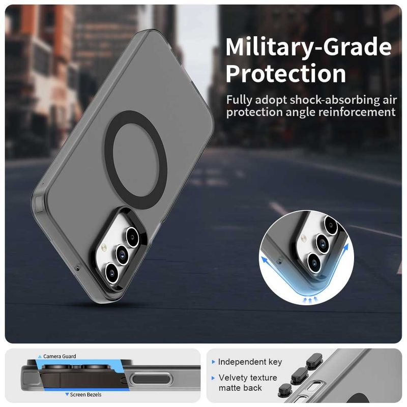 Laptop, Telefoane si Tablete - Telefoane mobile si accesorii - Accesorii Telefoane - Huse telefoane - Husa pentru Samsung Galaxy A55 5G - Techsuit CandyCase MagSafe - Negru - Infinity.ro