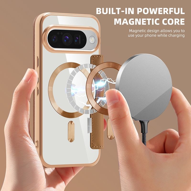Laptop, Telefoane si Tablete - Telefoane mobile si accesorii - Accesorii Telefoane - Huse telefoane - Husa pentru Google Pixel 10 Pro XL - Techsuit SmartMag Book Case - Maro - Infinity.ro