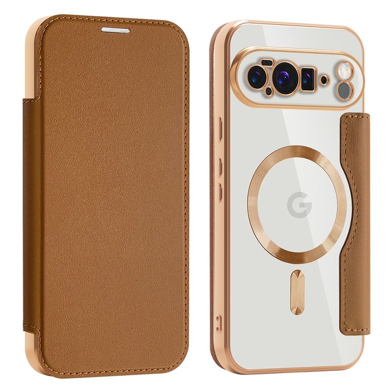 Laptop, Telefoane si Tablete - Telefoane mobile si accesorii - Accesorii Telefoane - Huse telefoane - Husa pentru Google Pixel 10 Pro XL - Techsuit SmartMag Book Case - Maro - Infinity.ro
