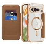 Laptop, Telefoane si Tablete - Telefoane mobile si accesorii - Accesorii Telefoane - Huse telefoane - Husa pentru Google Pixel 10 Pro XL - Techsuit SmartMag Book Case - Maro - Infinity.ro