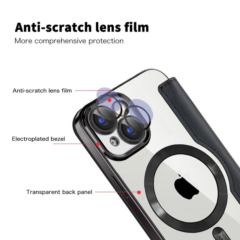 Laptop, Telefoane si Tablete - Telefoane mobile si accesorii - Accesorii Telefoane - Huse telefoane - Husa pentru iPhone 15 - Techsuit SmartMag Book Case - Negru - Infinity.ro