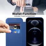 Laptop, Telefoane si Tablete - Telefoane mobile si accesorii - Accesorii Telefoane - Huse telefoane - Husa pentru iPhone 12 Pro - Techsuit SmartMag Book Case - Albastru - Infinity.ro