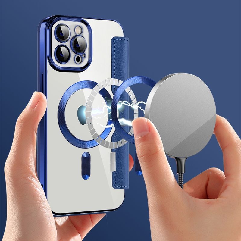 Laptop, Telefoane si Tablete - Telefoane mobile si accesorii - Accesorii Telefoane - Huse telefoane - Husa pentru iPhone 12 Pro - Techsuit SmartMag Book Case - Albastru - Infinity.ro