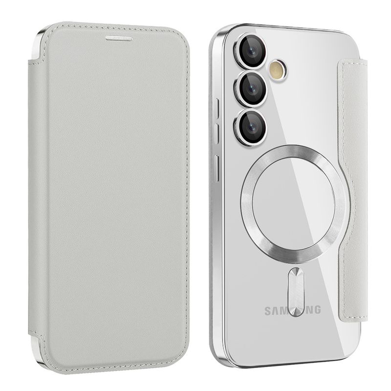Laptop, Telefoane si Tablete - Telefoane mobile si accesorii - Accesorii Telefoane - Huse telefoane - Husa pentru Samsung Galaxy S24 Plus - Techsuit SmartMag Book Case - Gri - Infinity.ro