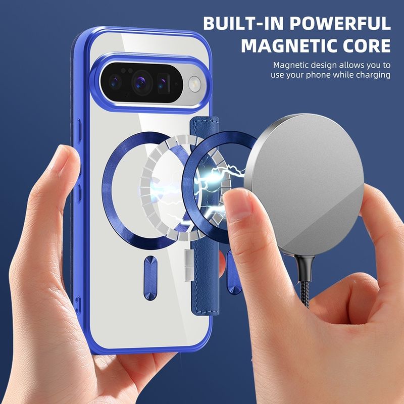Laptop, Telefoane si Tablete - Telefoane mobile si accesorii - Accesorii Telefoane - Huse telefoane - Husa pentru Google Pixel 10 / 10 Pro - Techsuit SmartMag Book Case - Albastru - Infinity.ro