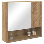 Casa si Gradina - Mobilier - Mobilier baie - Comode baie - Dulap cu oglinda stejar artizanal 59 x 17 x 55 cm Lemn compozit - Infinity.ro