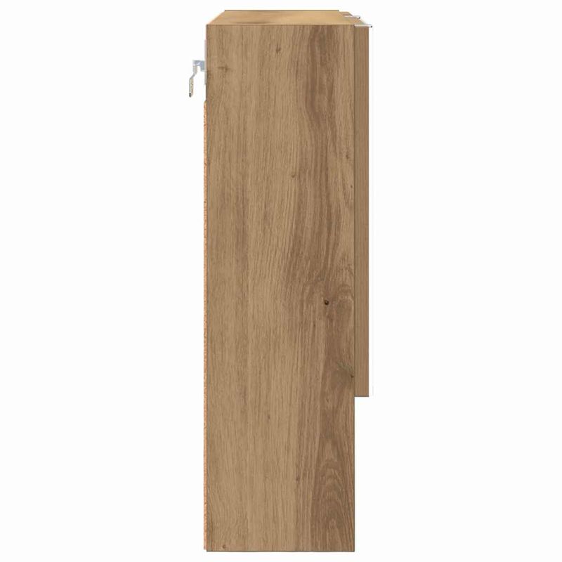 Casa si Gradina - Mobilier - Mobilier baie - Comode baie - Dulap cu oglinda stejar artizanal 59 x 17 x 55 cm Lemn compozit - Infinity.ro