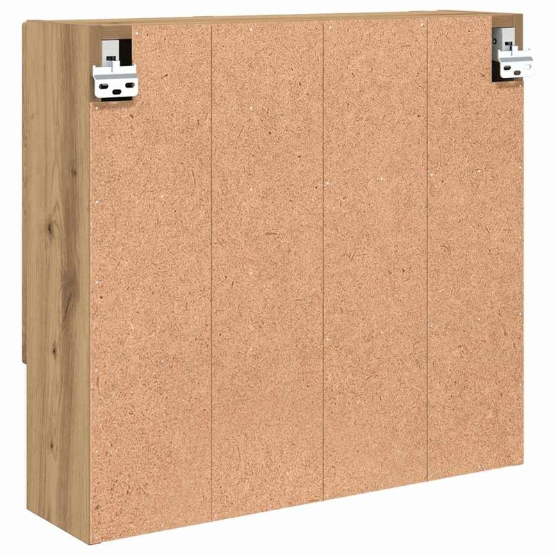 Casa si Gradina - Mobilier - Mobilier baie - Comode baie - Dulap cu oglinda stejar artizanal 59 x 17 x 55 cm Lemn compozit - Infinity.ro