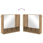 Casa si Gradina - Mobilier - Mobilier baie - Comode baie - Dulap cu oglinda stejar artizanal 59 x 17 x 55 cm Lemn compozit - Infinity.ro