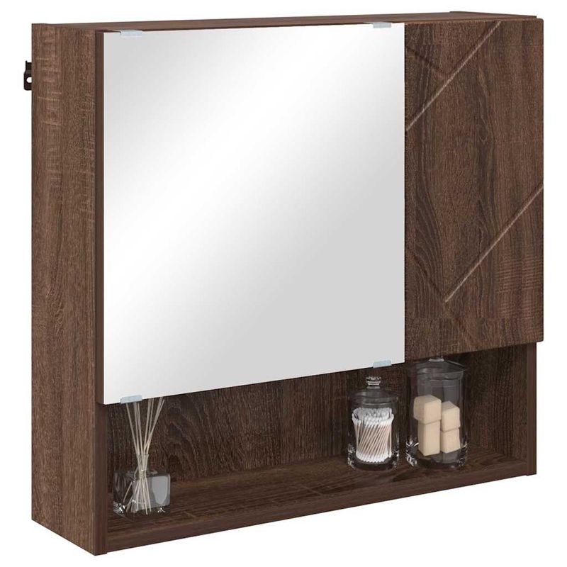 Casa si Gradina - Mobilier - Mobilier baie - Comode baie - Dulap cu oglinda Stejar brun 59 x 17 x 55 cm Lemn compozit - Infinity.ro