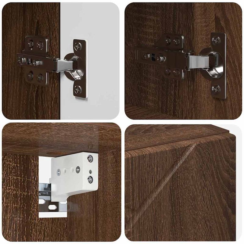 Casa si Gradina - Mobilier - Mobilier baie - Comode baie - Dulap cu oglinda Stejar brun 59 x 17 x 55 cm Lemn compozit - Infinity.ro
