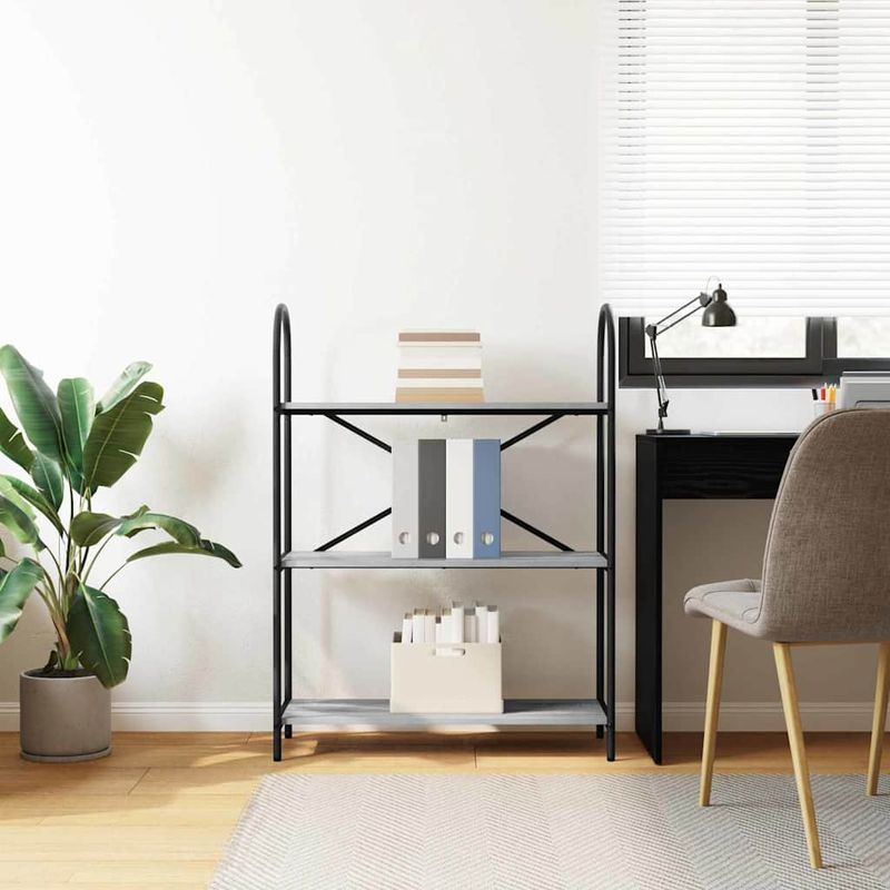 Casa si Gradina - Mobilier - Biblioteci si rafturi - Biblioteci - Raft pentru carti sonoma gri 80 x 30 x 109 cm Lemn compozit - Infinity.ro