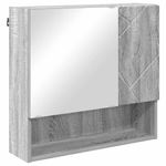 Casa si Gradina - Mobilier - Mobilier baie - Comode baie - Dulap cu oglinda sonoma gri 59 x 17 x 55 cm Lemn compozit - Infinity.ro