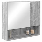 Casa si Gradina - Mobilier - Mobilier baie - Comode baie - Dulap cu oglinda sonoma gri 59 x 17 x 55 cm Lemn compozit - Infinity.ro