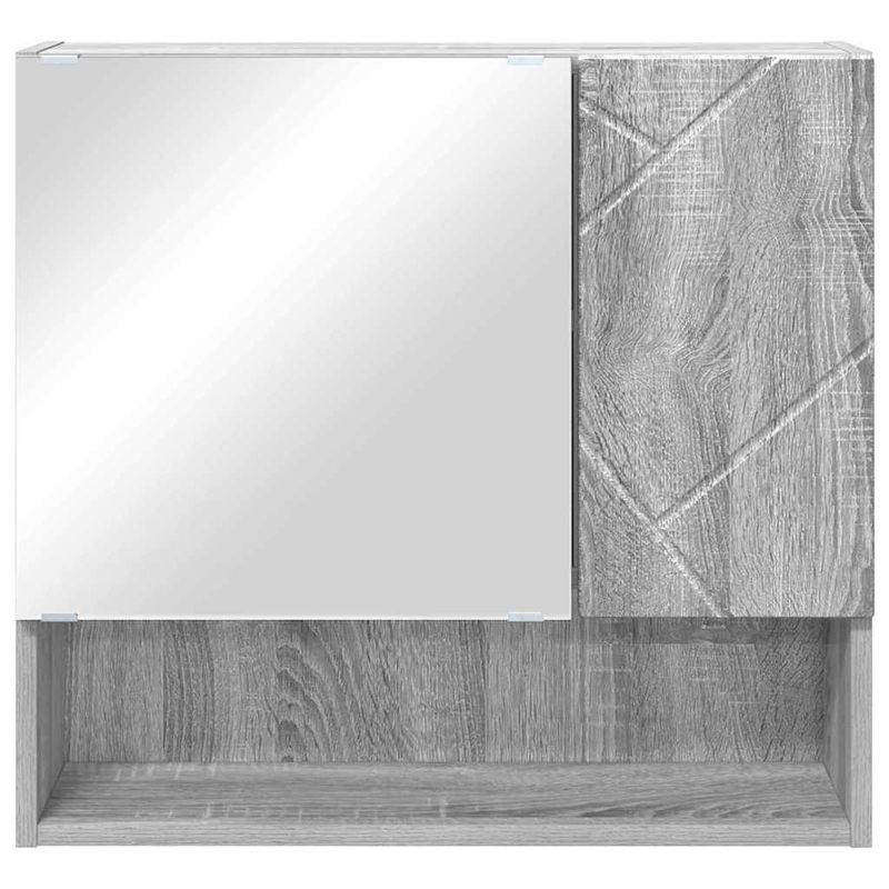 Casa si Gradina - Mobilier - Mobilier baie - Comode baie - Dulap cu oglinda sonoma gri 59 x 17 x 55 cm Lemn compozit - Infinity.ro