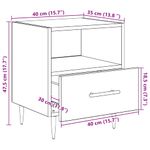 Casa si Gradina - Mobilier - Comode si corpuri - Noptiere - Noptiera cu sertar Negru 40 x 35 x 47.5 cm Lemn compozit - Infinity.ro