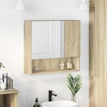 Casa si Gradina - Mobilier - Mobilier baie - Comode baie - Dulap cu oglinda Stejar sonoma 59 x 17 x 55 cm Lemn compozit - Infinity.ro