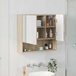Casa si Gradina - Mobilier - Mobilier baie - Comode baie - Dulap cu oglinda Stejar sonoma 59 x 17 x 55 cm Lemn compozit - Infinity.ro
