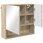 Casa si Gradina - Mobilier - Mobilier baie - Comode baie - Dulap cu oglinda Stejar sonoma 59 x 17 x 55 cm Lemn compozit - Infinity.ro