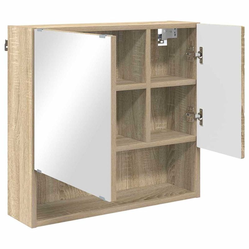 Casa si Gradina - Mobilier - Mobilier baie - Comode baie - Dulap cu oglinda Stejar sonoma 59 x 17 x 55 cm Lemn compozit - Infinity.ro