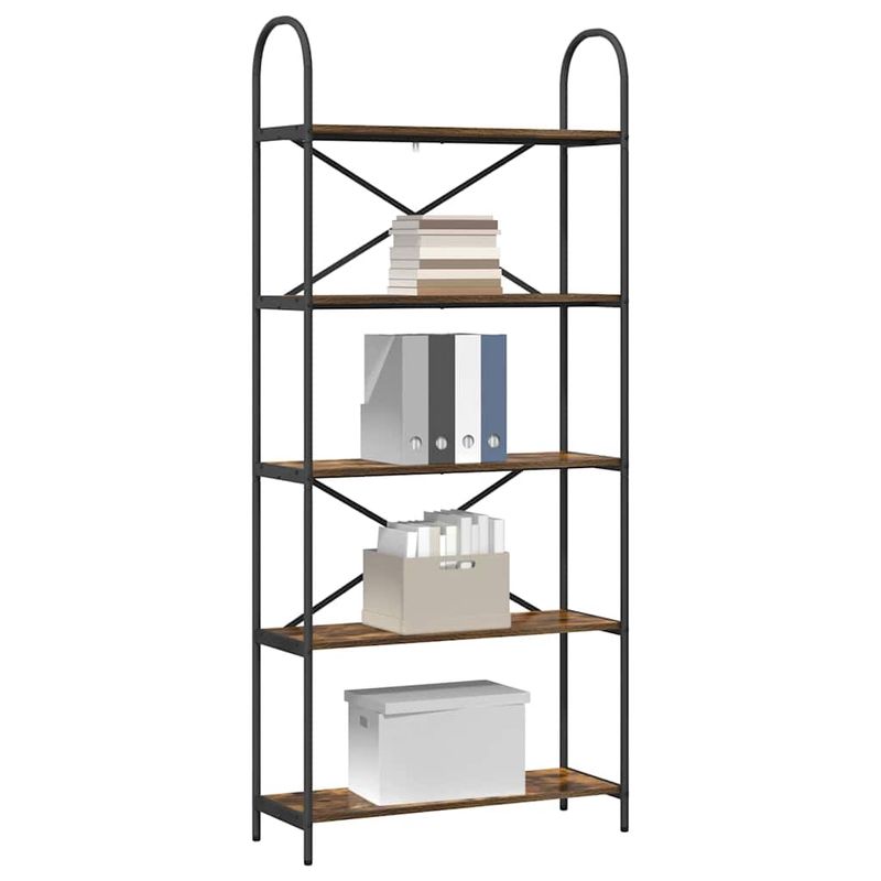 Casa si Gradina - Mobilier - Biblioteci si rafturi - Biblioteci - Raft pentru carti Stejar afumat 80 x 30 x 183 cm Lemn compozit - Infinity.ro