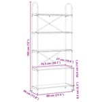 Casa si Gradina - Mobilier - Biblioteci si rafturi - Biblioteci - Raft pentru carti Stejar afumat 80 x 30 x 183 cm Lemn compozit - Infinity.ro