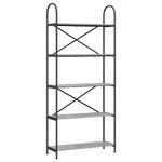 Casa si Gradina - Mobilier - Biblioteci si rafturi - Biblioteci - Raft pentru carti sonoma gri 80 x 30 x 183 cm Lemn compozit - Infinity.ro