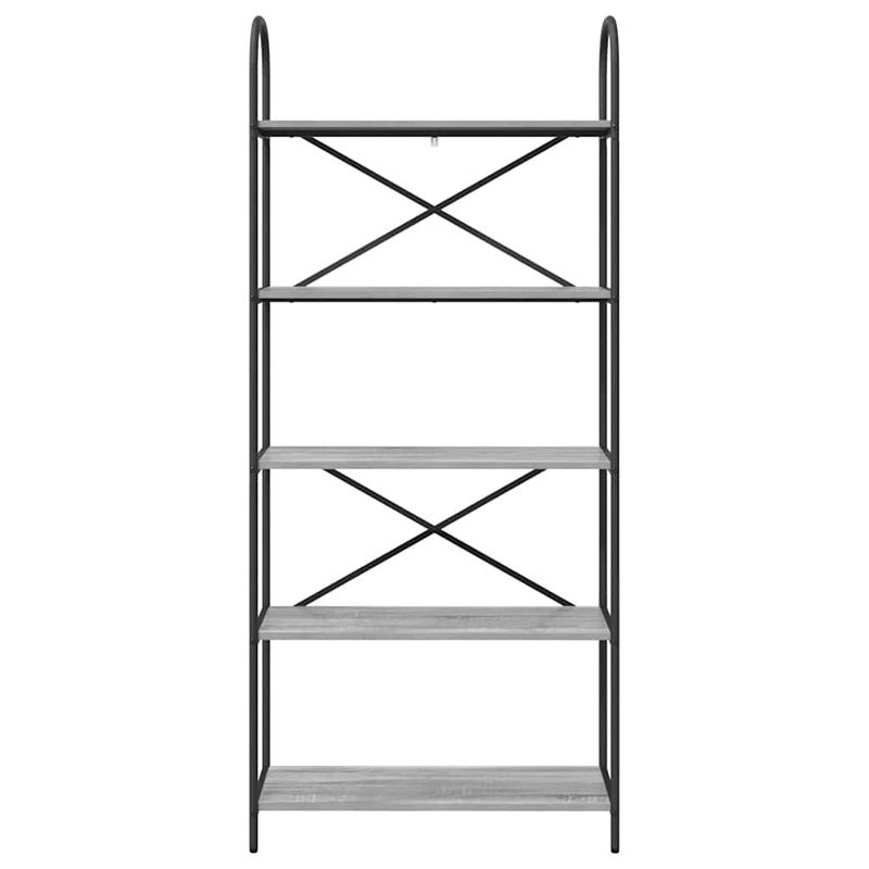 Casa si Gradina - Mobilier - Biblioteci si rafturi - Biblioteci - Raft pentru carti sonoma gri 80 x 30 x 183 cm Lemn compozit - Infinity.ro