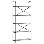 Casa si Gradina - Mobilier - Biblioteci si rafturi - Biblioteci - Raft pentru carti sonoma gri 80 x 30 x 183 cm Lemn compozit - Infinity.ro