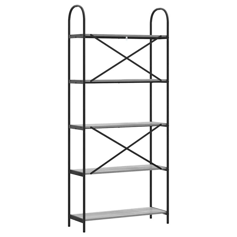 Casa si Gradina - Mobilier - Biblioteci si rafturi - Biblioteci - Raft pentru carti sonoma gri 80 x 30 x 183 cm Lemn compozit - Infinity.ro