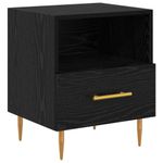 Casa si Gradina - Mobilier - Comode si corpuri - Noptiere - Noptiera cu sertar 2 pcs Negru 40 x 35 x 47.5 cm Lemn compozit - Infinity.ro