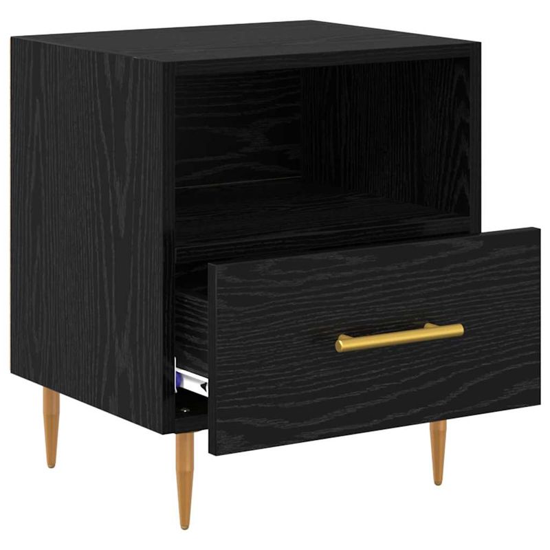 Casa si Gradina - Mobilier - Comode si corpuri - Noptiere - Noptiera cu sertar 2 pcs Negru 40 x 35 x 47.5 cm Lemn compozit - Infinity.ro