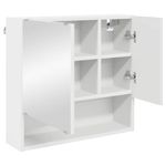 Casa si Gradina - Mobilier - Mobilier baie - Comode baie - Dulap cu oglinda cu raft Alb 59 x 17 x 55 cm Lemn compozit - Infinity.ro