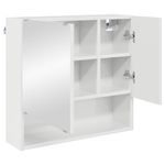 Casa si Gradina - Mobilier - Mobilier baie - Comode baie - Dulap cu oglinda cu raft Alb foarte lucios 59 x 17 x 55 cm - Infinity.ro