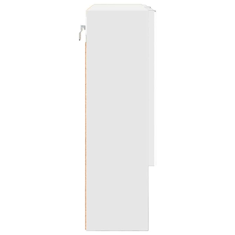 Casa si Gradina - Mobilier - Comode si corpuri - Masute de toaleta - Dulap cu oglinda cu raft Alb foarte lucios 59 x 17 x 55 cm - Infinity.ro