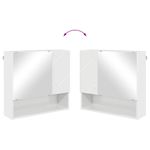 Casa si Gradina - Mobilier - Comode si corpuri - Masute de toaleta - Dulap cu oglinda cu raft Alb foarte lucios 59 x 17 x 55 cm - Infinity.ro