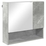 Casa si Gradina - Mobilier - Mobilier baie - Comode baie - Dulap cu oglinda cu usa Gri beton 59 x 17 x 55 cm Lemn compozit - Infinity.ro