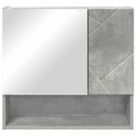Casa si Gradina - Mobilier - Mobilier baie - Comode baie - Dulap cu oglinda cu usa Gri beton 59 x 17 x 55 cm Lemn compozit - Infinity.ro