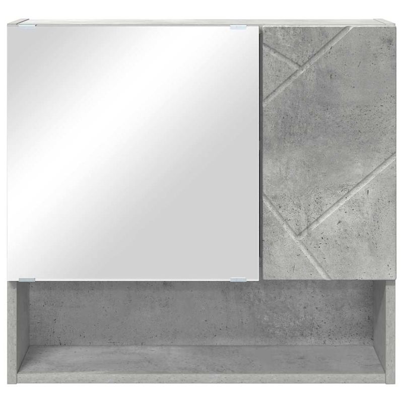 Casa si Gradina - Mobilier - Comode si corpuri - Masute de toaleta - Dulap cu oglinda cu usa Gri beton 59 x 17 x 55 cm Lemn compozit - Infinity.ro