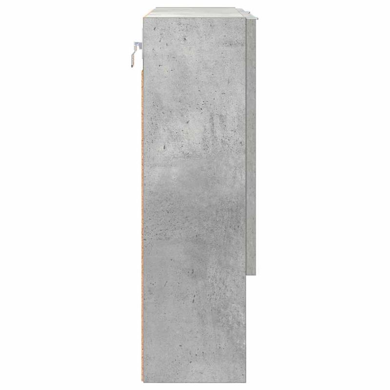 Casa si Gradina - Mobilier - Mobilier baie - Comode baie - Dulap cu oglinda cu usa Gri beton 59 x 17 x 55 cm Lemn compozit - Infinity.ro