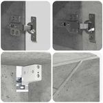 Casa si Gradina - Mobilier - Comode si corpuri - Masute de toaleta - Dulap cu oglinda cu usa Gri beton 59 x 17 x 55 cm Lemn compozit - Infinity.ro