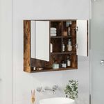 Casa si Gradina - Mobilier - Mobilier baie - Comode baie - Dulap cu oglinda Stejar afumat 59 x 17 x 55 cm Lemn compozit - Infinity.ro
