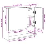 Casa si Gradina - Mobilier - Mobilier baie - Comode baie - Dulap cu oglinda Stejar afumat 59 x 17 x 55 cm Lemn compozit - Infinity.ro