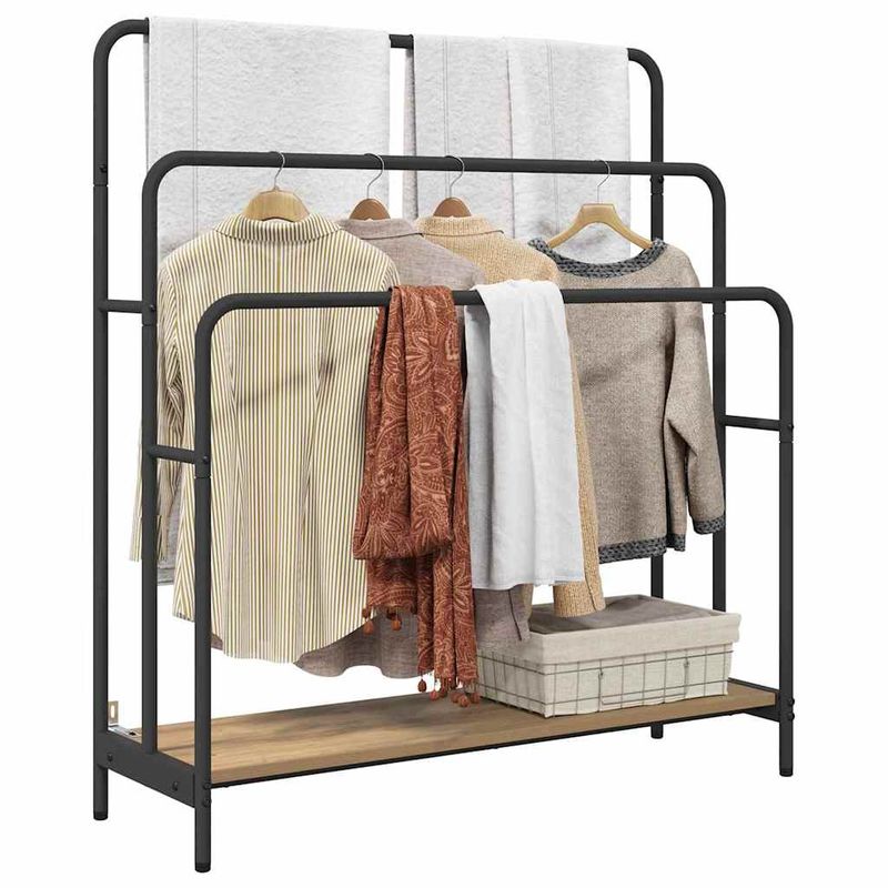 Casa si Gradina - Mobilier - Organizare si depozitare - Cuiere - Stativ pentru haine cu raft stejar artizanal 90 x 30 x 100.5 cm - Infinity.ro