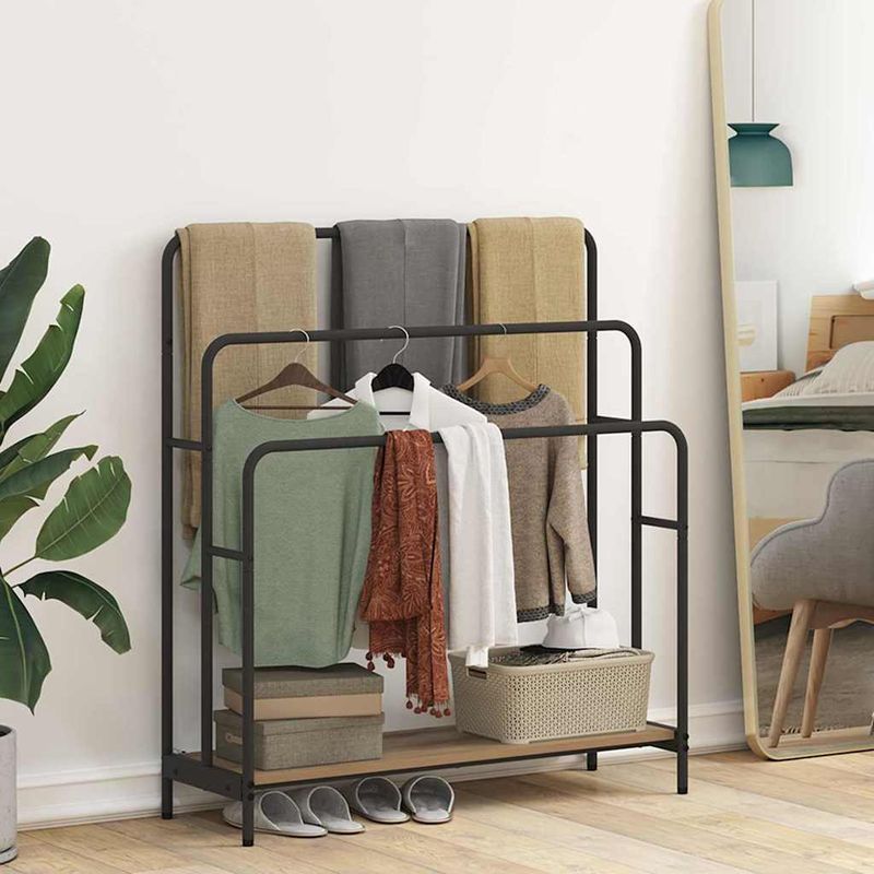 Casa si Gradina - Mobilier - Organizare si depozitare - Cuiere - Stativ pentru haine cu raft stejar artizanal 90 x 30 x 100.5 cm - Infinity.ro
