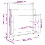 Casa si Gradina - Mobilier - Organizare si depozitare - Cuiere - Stativ pentru haine cu raft stejar artizanal 90 x 30 x 100.5 cm - Infinity.ro