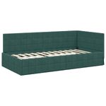 Casa si Gradina - Mobilier - Paturi si accesorii - Paturi - Cadru de pat coltar Verde inchis 100 x 200 cm Catifea - Infinity.ro