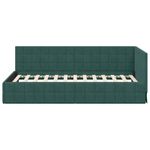 Casa si Gradina - Mobilier - Paturi si accesorii - Paturi - Cadru de pat coltar Verde inchis 100 x 200 cm Catifea - Infinity.ro