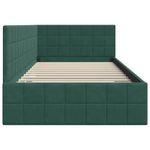 Casa si Gradina - Mobilier - Paturi si accesorii - Paturi - Cadru de pat coltar Verde inchis 100 x 200 cm Catifea - Infinity.ro